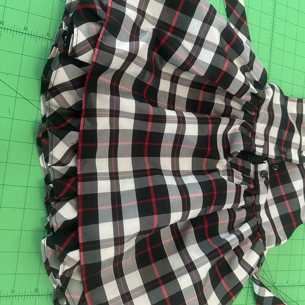 Youngland Plaid Dress - Black, White, Red 18 month